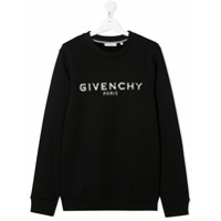 Givenchy Kids Moletom com estampa de logo - Preto