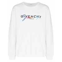 Givenchy Moletom branco de algodão com logo bordado