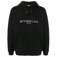 Givenchy Moletom com capuz e logo bordado - Preto