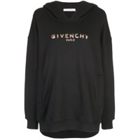 Givenchy Moletom com estampa de logo metálizado - Preto