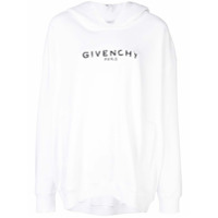 Givenchy Moletom oversized com logo e capuz - Branco