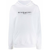 Givenchy Moletom oversized com logo e efeito vintage - Branco