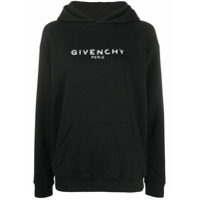 Givenchy Moletom oversized com logo e efeito vintage - Preto