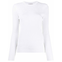 Givenchy Suéter canelado com detalhe de renda - Branco