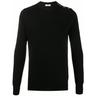 Givenchy Suéter com botões nos ombros - Preto