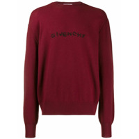 Givenchy Suéter com logo bordado - Vermelho