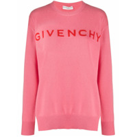 Givenchy Suéter de cashmere com logo - Rosa