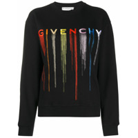Givenchy Suéter de tricô com logo bordado - Preto