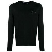 Givenchy Suéter de tricô com logo no busto - Preto