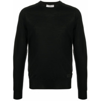 Givenchy Suéter decote careca com patch de logo - Preto