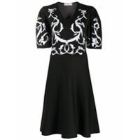 Givenchy Vestido gola V com estampa floral - Preto