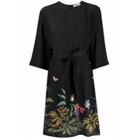 Givenchy Vestido midi com bordado floral - Preto