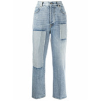 Golden Goose Calça jeans reta Kim com recortes - Azul