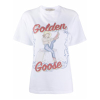 Golden Goose Camiseta cowgirl com estampa - Branco