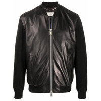 Golden Goose Casaco bomber com mangas contrastantes - Preto