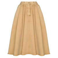 Golden Goose flared denim skirt - 55367 LIGHT BISCUIT