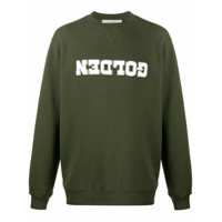 Golden Goose Moletom com estampa de logo - Verde