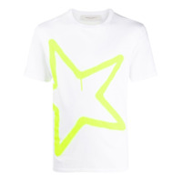 Golden Goose neon star print T-shirt - Branco
