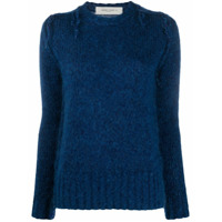 Golden Goose Suéter de tricô com desfiado - Azul
