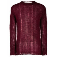 Golden Goose Suéter decote careca de tricô - Vermelho