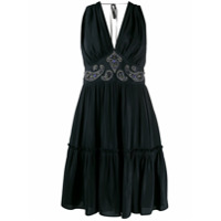 Golden Goose Vestido com aplicações e amarração - Azul