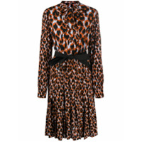 Golden Goose Vestido com pregas e estampa de leopardo - Preto