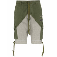 Greg Lauren Bermuda com recortes - Estampado