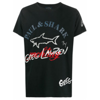 Greg Lauren X Paul & Shark Camiseta de algodão com estampa de logo - Azul