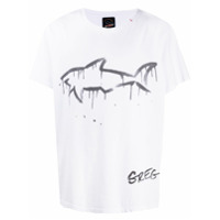 Greg Lauren X Paul & Shark Shark print T-shirt - Branco