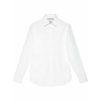 Gucci Camisa slim com acabamento engomado - Branco