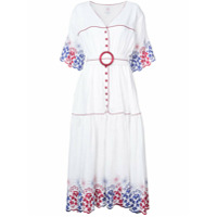 Gül Hürgel Vestido com logo bordado - Branco