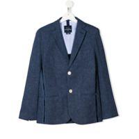 Harmont & Blaine Junior Blazer com abotoamento simples e logo - Azul