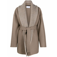 Harris Wharf London Casaco com transpasse e cinto - Neutro