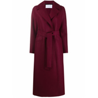 Harris Wharf London Casaco longo com cinto - Vermelho