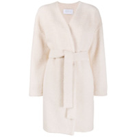 Harris Wharf London Casaco mangas longas com amarração frontal - Branco
