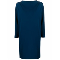 Harris Wharf London Vestido midi com decote canoa - Azul