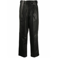 Helmut Lang Calça cropped com transpasse frontal - Preto