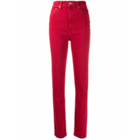 Helmut Lang Calça jeans cintura alta - Vermelho