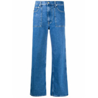 Helmut Lang Calça jeans cropped Factory - Azul