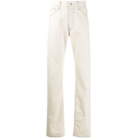 Helmut Lang Calça jeans reta com logo bordado - Branco