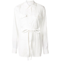 Helmut Lang Camisa com detalhe de amarração - Branco