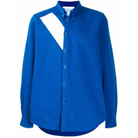 Helmut Lang Camisa com listra no busto - Azul