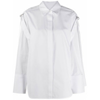 Helmut Lang Camisa mangas longas com detalhe de fivela - Branco