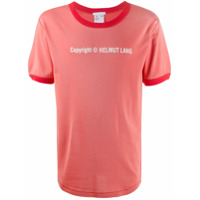Helmut Lang Camiseta com estampa de logo - Laranja