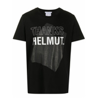 Helmut Lang Camiseta com estampa de logo - Preto