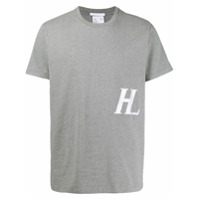 Helmut Lang Camiseta com logo bordado - Cinza
