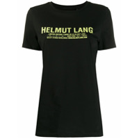 Helmut Lang Camiseta de algodão com estampa de logo - Preto