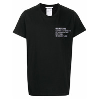 Helmut Lang Camiseta decote careca com bordado - Preto
