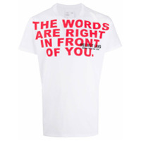 Helmut Lang Camiseta mangas curtas com estampa - Branco