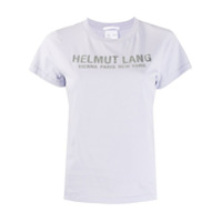 Helmut Lang Camiseta mangas curtas com estampa de logo - Roxo